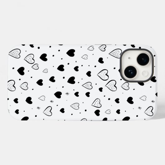Coques Case-Mate iPhone Modern Hearts Pattern (Verso (horizontal))