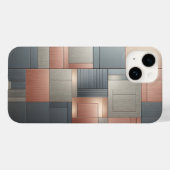 Coques Case-Mate iPhone Modern Industrial Metallic Block Pattern Copper an (Verso (horizontal))