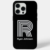 Coques Case-Mate iPhone Modern Monogram Noir (Verso)