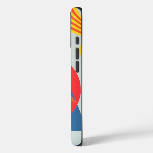 Coques Case-Mate iPhone Modern Orange and Blue Triangles Phone Case (Verso / Gauche)