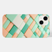 Coques Case-Mate iPhone Modern Pastel Geometric Block Phone Case Soft Mint (Verso (horizontal))