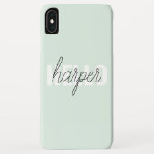 Coques Case-Mate iPhone Modern Pastel Mint Bonjour Et Vous Nom (Dos)
