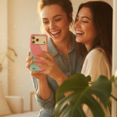 Coques Case-Mate iPhone Modern Pastel Pink & Blue Abstract Monogrammed