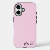 Coques Case-Mate iPhone Modern Pink Personalized Name  (Verso)