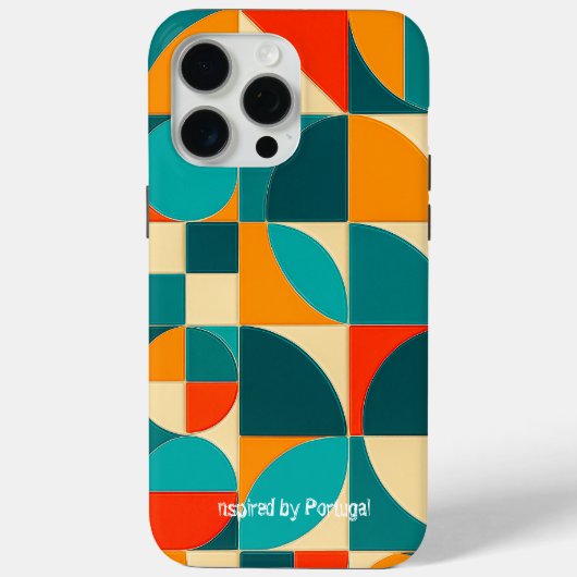 Coques Case-Mate iPhone Modern Portuguese Azulejo Tile Pattern iPhone Case (Verso)