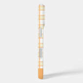 Coques Case-Mate iPhone Modern Preppy Plaid Varsity Font Orange Yellow (Verso / Droite)