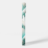 Coques Case-Mate iPhone Modern Soft Teal and White Geometric Wave Phone  (Verso / Droite)