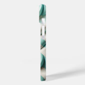 Coques Case-Mate iPhone Modern Soft Teal and White Geometric Wave Phone  (Verso / Gauche)