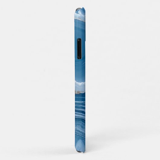 Coques Case-Mate iPhone Modern Stone Dusty Blue Marble (Dos/Droite)
