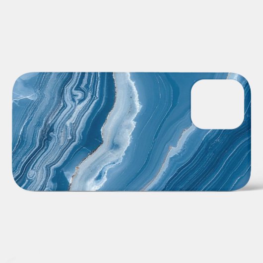 Coques Case-Mate iPhone Modern Stone Dusty Blue Marble (Verso (horizontal))