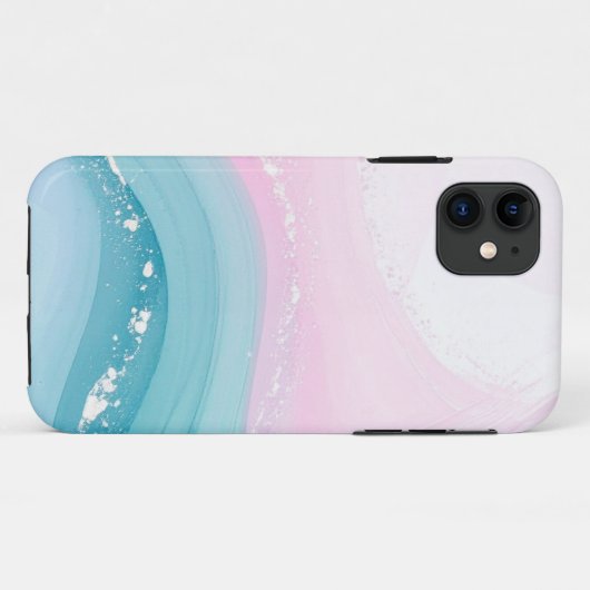 Coques Case-Mate iPhone Modern Stone Dusty Blue Marble (Dos (Horizontal))