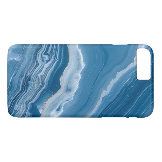 Coques Case-Mate iPhone Modern Stone Dusty Blue Marble (Dos (Horizontal))