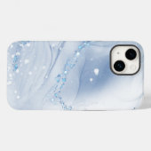 Coques Case-Mate iPhone Modern Stone Dusty Blue Marble (Verso (horizontal))