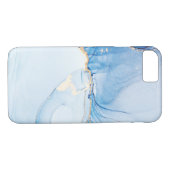 Coques Case-Mate iPhone Modern Stone Dusty Blue Marble (Dos (Horizontal))