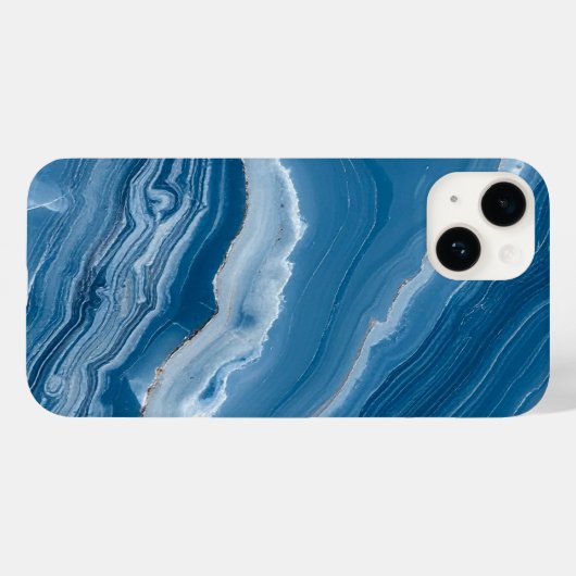 Coques Case-Mate iPhone Modern Stone Dusty Blue Marble (Verso (horizontal))