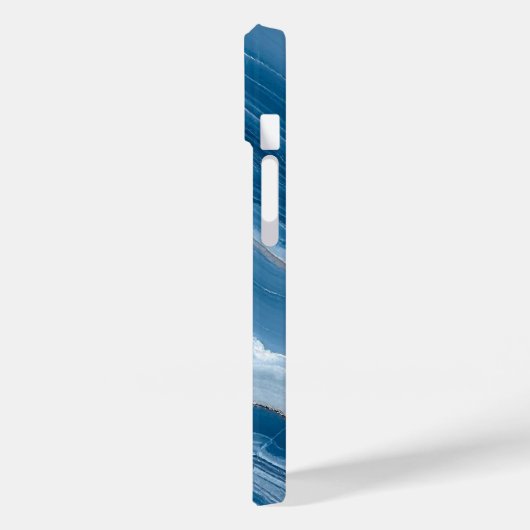 Coques Case-Mate iPhone Modern Stone Dusty Blue Marble (Verso / Gauche)