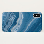 Coques Case-Mate iPhone Modern Stone Dusty Blue Marble (Dos (Horizontal))
