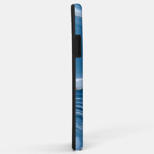 Coques Case-Mate iPhone Modern Stone Dusty Blue Marble (Dos/Droite)