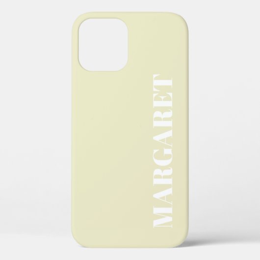 Coques Case-Mate iPhone Modern stylish white monogram name  (Verso)