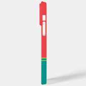 Coques Case-Mate iPhone Modern Summer Coral Aquamarine Monogram (Verso / Gauche)