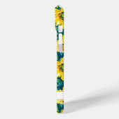 Coques Case-Mate iPhone Modern Sunflowers Monogrammed (Verso / Gauche)