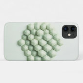 Coques Case-Mate iPhone Modern Textured Geometric Hexagons - Elegant Mint  (Dos (Horizontal))