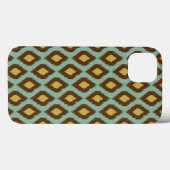 Coques Case-Mate iPhone Modern tribal ikat blue yellow (Verso (horizontal))