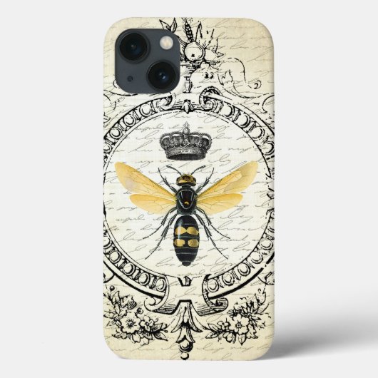 Coques Case-Mate iPhone modern vintenfrenqueen bee (Verso)