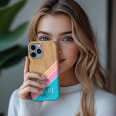 Coques Case-Mate iPhone Modern Wood Personalized Initial iPhone 