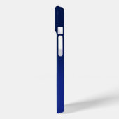 Coques Case-Mate iPhone Moderne 2 Initiales | Dégradé Bleu Foncé (Verso / Gauche)