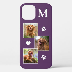 Case-Mate iPhone Case Moderne 3 Photo Monogramme Chat Purple Chien anima