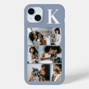 Coque iPhone 15 Mini Moderne 6 Photo Dusty Blue