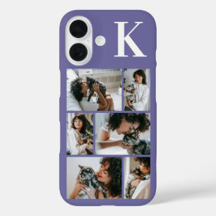 Coques iPhone 16 Moderne 6 Photo Violet pour Animaux de Compagnie