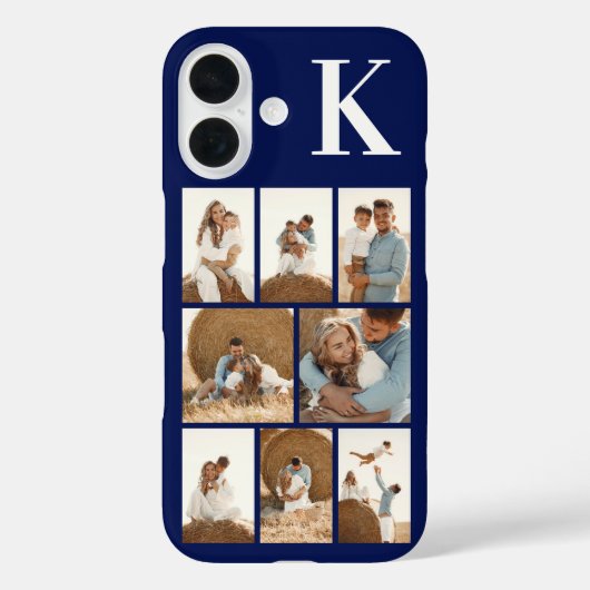 Coques Case-Mate iPhone Moderne 8 Photo Bleu Marine (Verso)