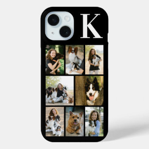 Coque Pour iPhone 15 Moderne 8 Photo Noir pour Animaux de Compagnie