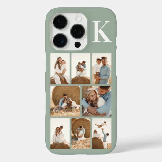 Coques Case-Mate iPhone Moderne 8 Photo Vert Sauge (Verso)