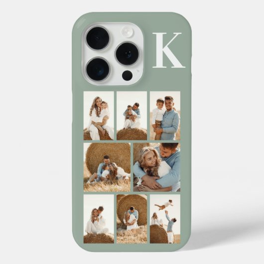 Coques Case-Mate iPhone Moderne 8 Photo Vert Sauge (Verso)