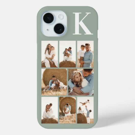 Coques Case-Mate iPhone Moderne 8 Photo Vert Sauge (Verso)