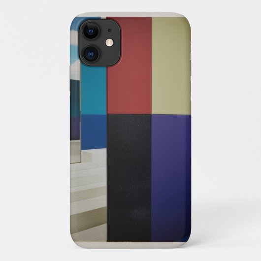 Coques Case-Mate iPhone Moderne Abstrait à Blocs de Couleurs Architecturau (Dos)