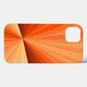 Coques Case-Mate iPhone Moderne Abstrait Graphique Fractal Orange Rouge Va (Verso (horizontal))