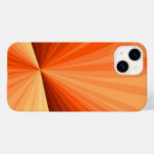 Coques Case-Mate iPhone Moderne Abstrait Graphique Fractal Orange Rouge Va (Verso (horizontal))