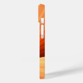 Coques Case-Mate iPhone Moderne Abstrait Graphique Fractal Orange Rouge Va (Verso / Gauche)