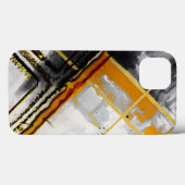 Coques Case-Mate iPhone Moderne Abstrait Noir Or Luxe Chic Aquarelle (Verso (horizontal))