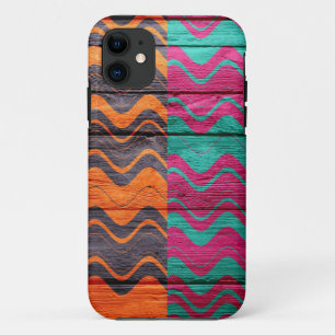 Coques Pour iPhone Moderne Abstrait Pastel Wood #3
