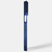 Coques Case-Mate iPhone Moderne Abstrait tendance Dusk Blue Fractal Art (Verso / Droite)