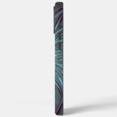 Coques Case-Mate iPhone Moderne Abstrait tendance Fleur bleue Fractal Art (Verso / Gauche)