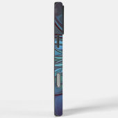 Coques Case-Mate iPhone Moderne Abstrait tendance Fleur bleue Fractal Art (Verso / Droite)