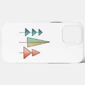 Coques Case-Mate iPhone moderne arc-en-ciel arbres roses sarcelle simple m (Verso (horizontal))