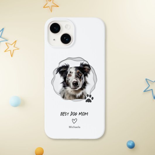 Coques Case-Mate iPhone Moderne Best Dog Mom One Photo