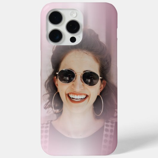 Coques Case-Mate iPhone Moderne Blush rose Gradient une photo (Verso)